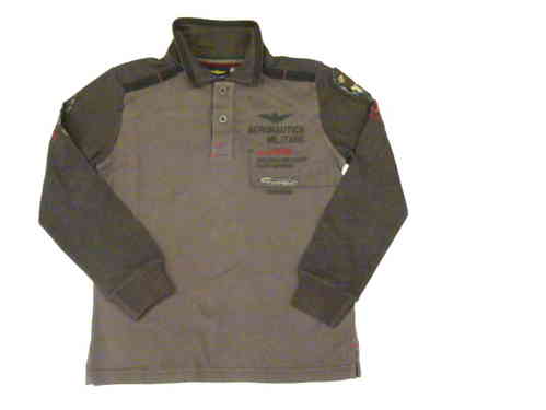 Aeronautica Militare Poloshirt anthrazit-grau