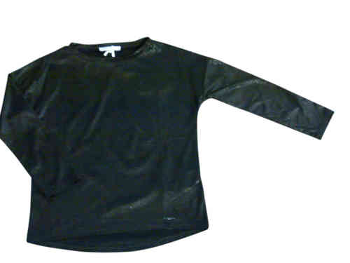 Liu Jo T-Shirt in "Lederoptik" schwarz