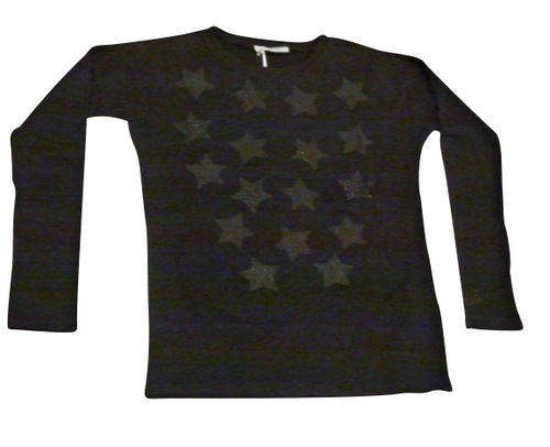 Liu Jo Nieten-T-Shirt  in schwarz mit Sternen
