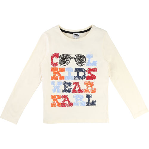 Karl Lagerfeld Kids T-Shirt in creme mit Print für Boys
