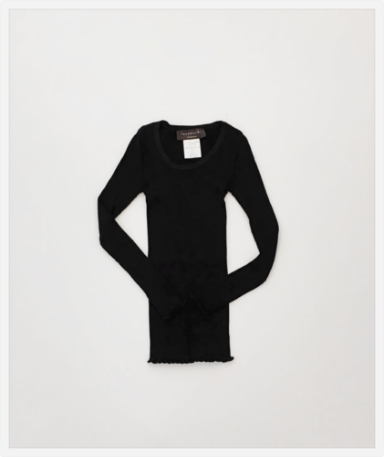 Rosemunde T-Shirt in black im Ripp-design