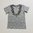 Stella McCartney T-Shirt grau mit Druck und Stickerei