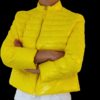 Daunenjacke stand&collar gelb