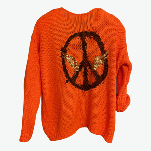 Pullover Peace orange