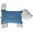 Kuschelhund personalisiert Musselin blau
