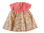 Kleid Materialmix soft pink gemustert