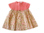 Kleid Materialmix soft pink gemustert
